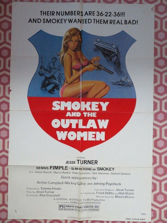 SMOKEY AND THE OUTLAW WOMAN ONE SHEET  POSTER SLIM PICKENS 1978