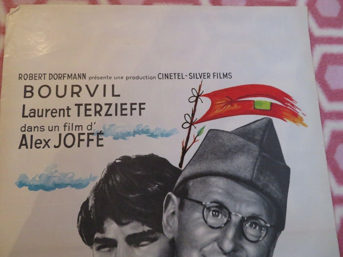 LES CULOTTES ROUGES/ Red Panties BELGIUM (22"x 14.5") POSTER BOURVIL 1962