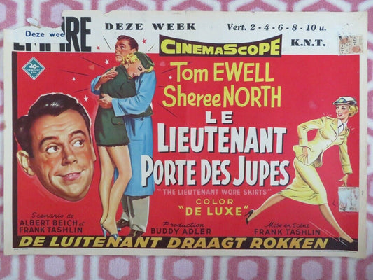 THE LIEUTENANT WORE SKIRTS BELGIUM (14.5"x 21.5") POSTER TOM EWELL 1956