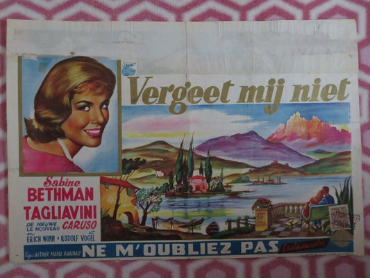 VERGEET MIJ NIET/ Vento di primavera BELGIUM (14.5"x 21") POSTER 1958
