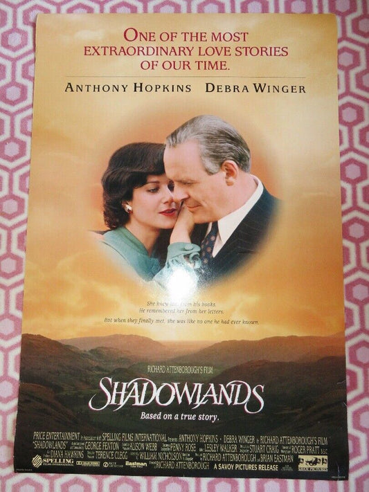 SHADOWLANDS US ONE SHEET ROLLED POSTER ANTHONY HOPKINS RICHARD ATTENBROUGH 1993