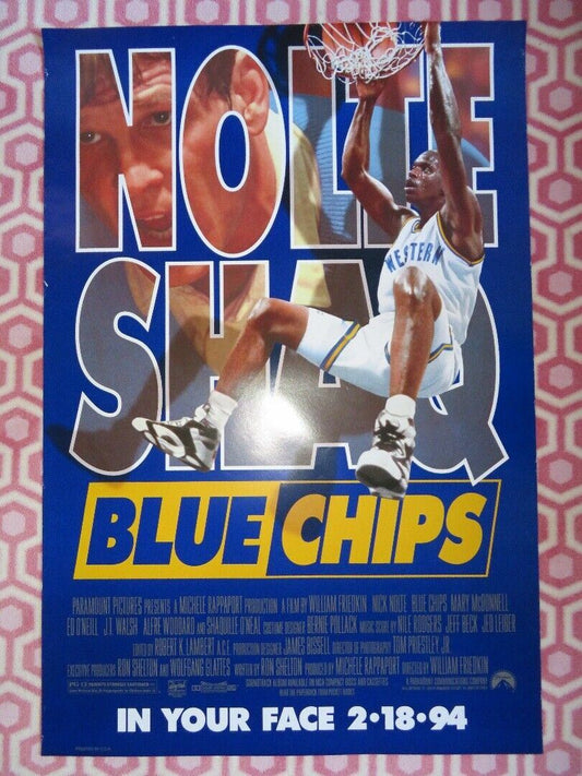 BLUE CHIP US ONE SHEET ROLLED POSTER SHAQ NOLTE 1994
