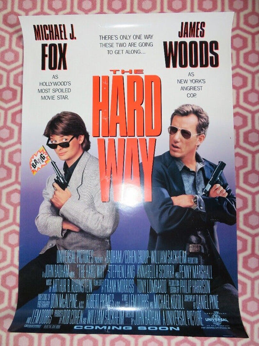 THE HARD WAY ONE SHEET ROLLED POSTER MICHAEL J.FOX JAMES WOODS 1991