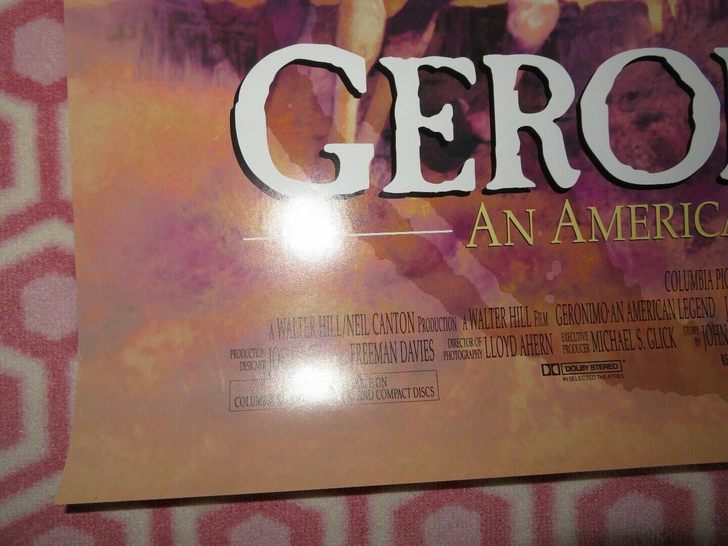 GERONIMO ONE SHEET ROLLED POSTER LASON PATRIC  1993