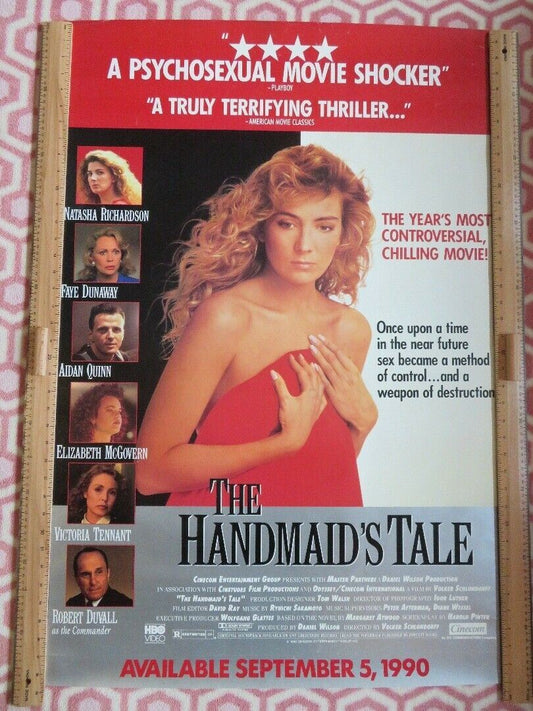 THE HANDMAID'S TALE VIDEO VHS (39"X 27") ROLLED POSTER NATASHA RICHARDSON 1990