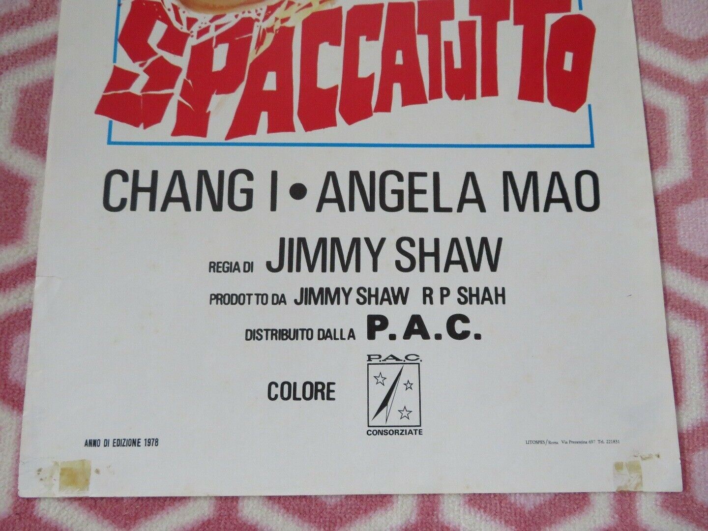 RETURN OF THE TIGER ITALIAN LOCANDINA (27.5"x 13") POSTER BRUCE LI PAUL SMITH - Rendezvous Cinema