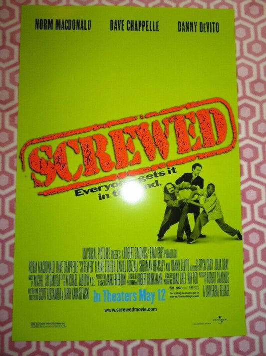 SCREWED US ONE SHEET ROLLED POSTER NORM MACDONALD DANNY DEVITO 2000