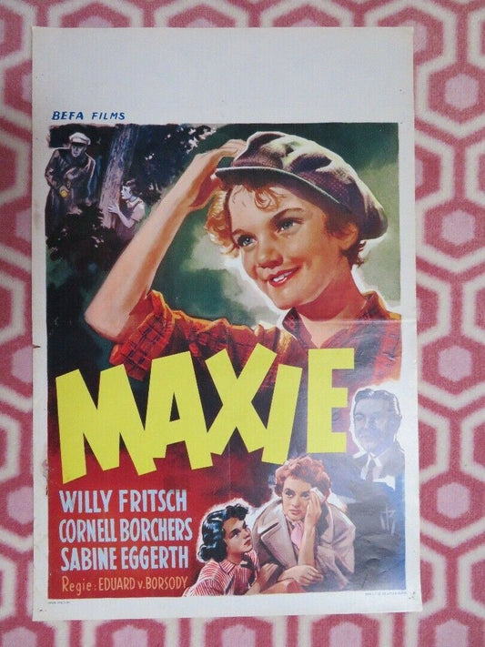 MAXIE BELGIUM (21.5"x 14) POSTER WILLY FRITSH CORNELL BORCHERS 1954