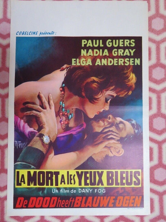 LA MORT A LES YEUX BLEUS / Mourir d'amour BELGIUM (21.5"x 14) POSTER 1961