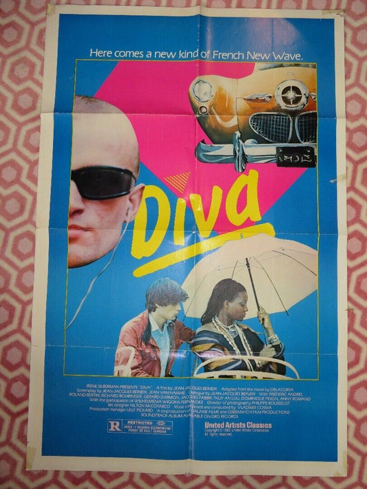 DIVA  FOLDED US ONE SHEET POSTER JEAN-JACQUES BEINEIX 1982