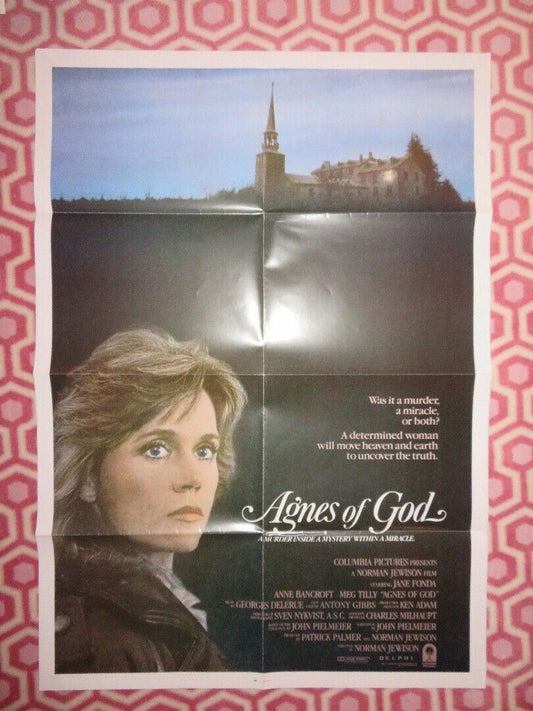 AGNES OF GOD FOLDED US ONE SHEET POSTER JANE FONDA  ANNE BANCROFT 1985