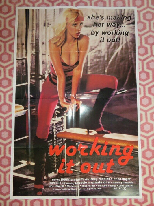 WORKING IT OUT  ADULT(37"X25") FOLDED US ONE SHEET POSTER JOANNA STORM 1983