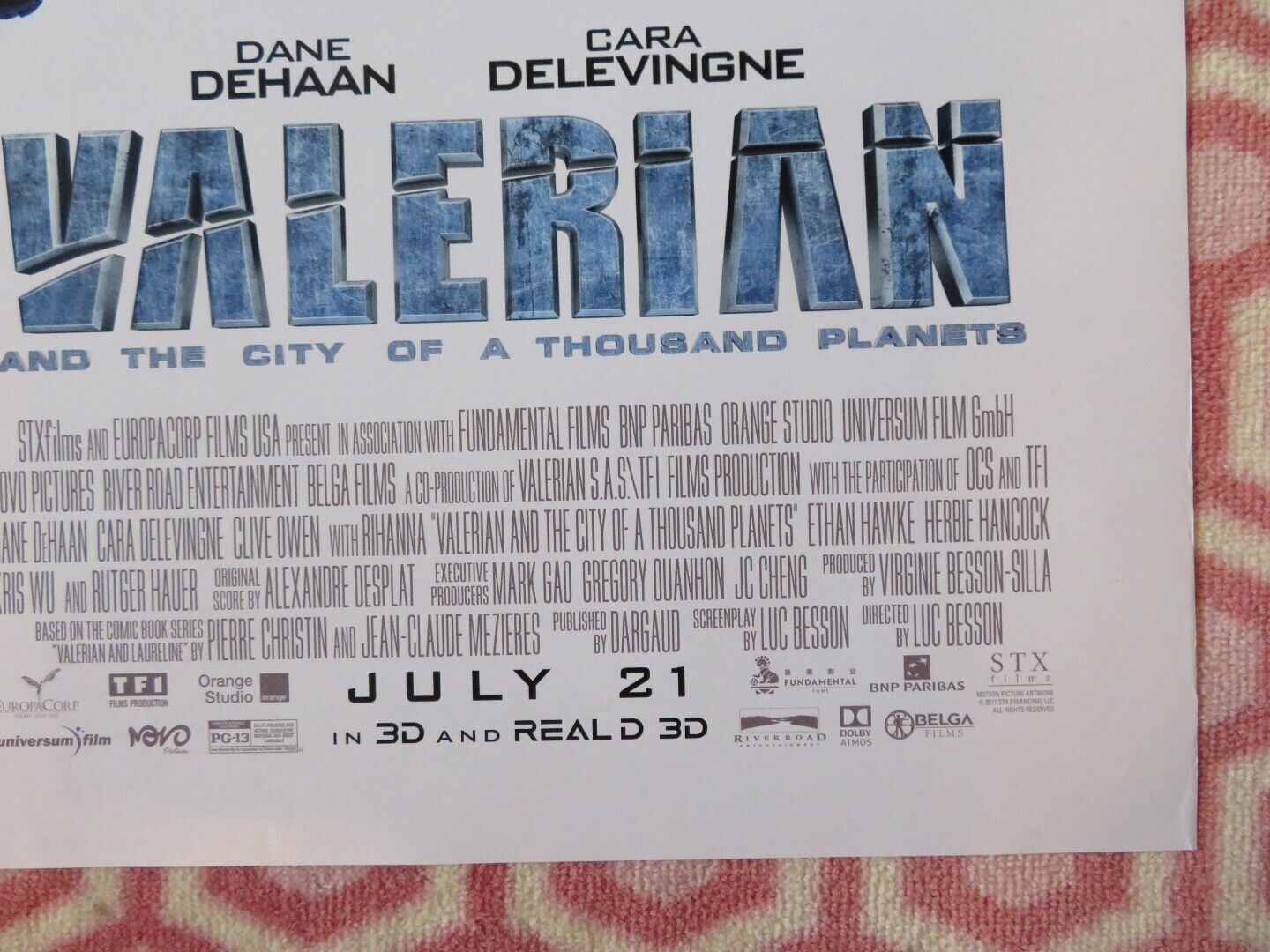 VALERIAN AND THE CITY OFF A THOUSAND PLANETS  US ONE SHEET ROLLED POSTER 2017