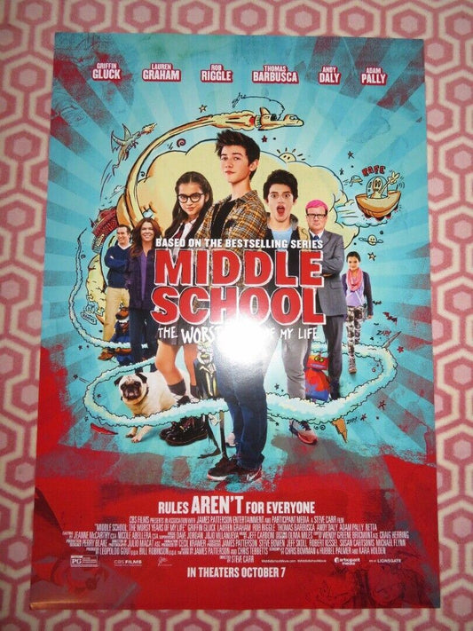 MIDDLE SCHOOL: THE WORST YEARS OF MY LIFE US ONE SHEET ROLLED POSTER 2016