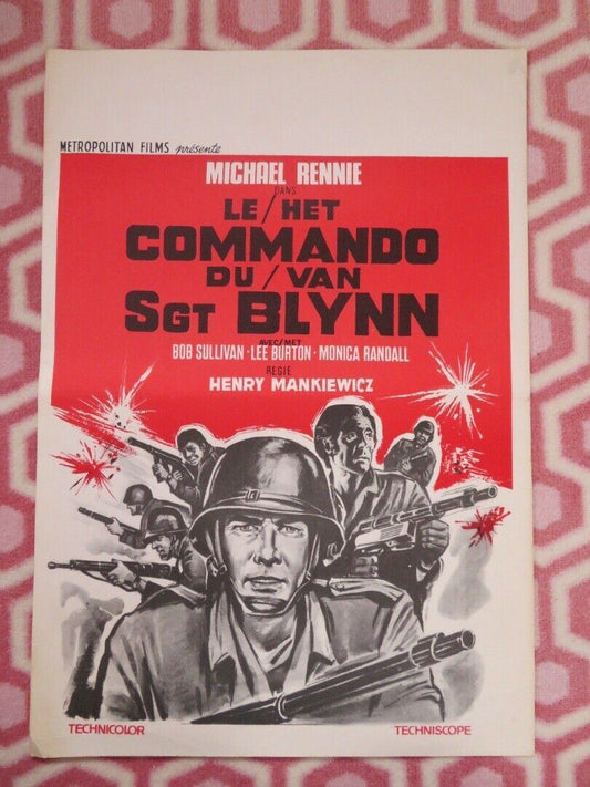 LE COMMANDO DU SGT BLYNN/ Seven Into Hell BELGIUM (21"x 14.5") POSTER 1968