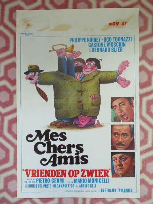 MES CHERS AMIS/ Amici miei BELGIUM (21.5"x14") POSTER PHILIPPE NOIRET 1975