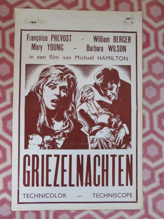 GRIEZELNACHTEN/ The Murder Clinic BELGIUM (22"x14.5") POSTER FRANCOISE PREVOST