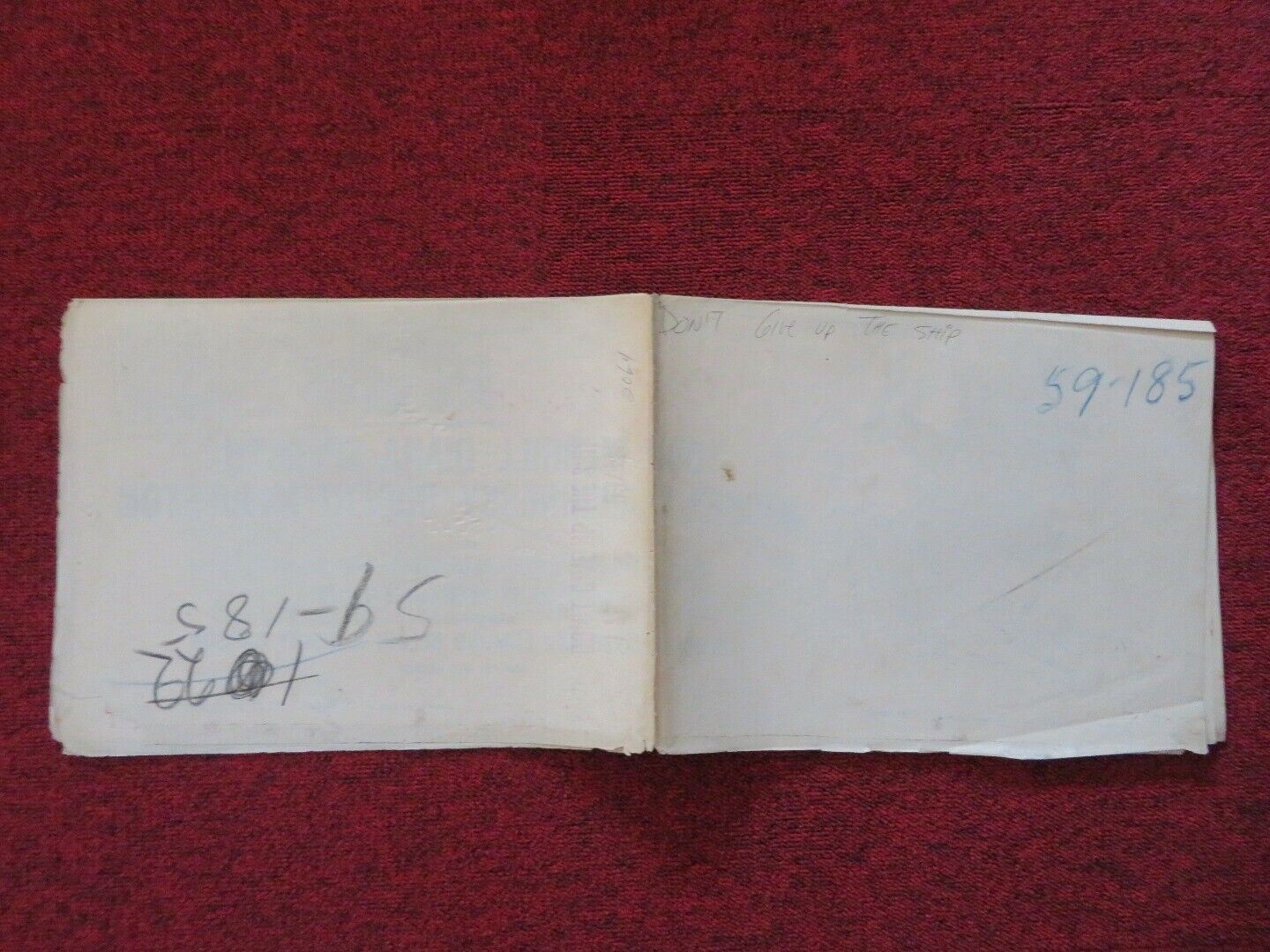 DON'T GIVE UP SHIP FOLDED US ONE SHEET POSTER JERRY LEWIS 1959 - Rendezvous Cinema