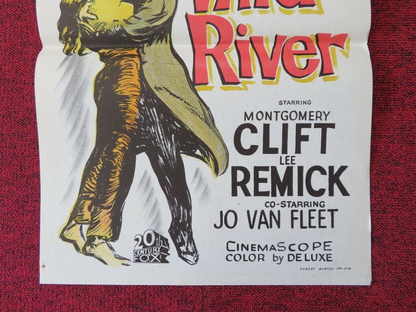WILD RIVER FOLDED AUSTRALIAN DAYBILL POSTER MONTGOMERY CLIFT LEE REMICK 1960 - Rendezvous Cinema