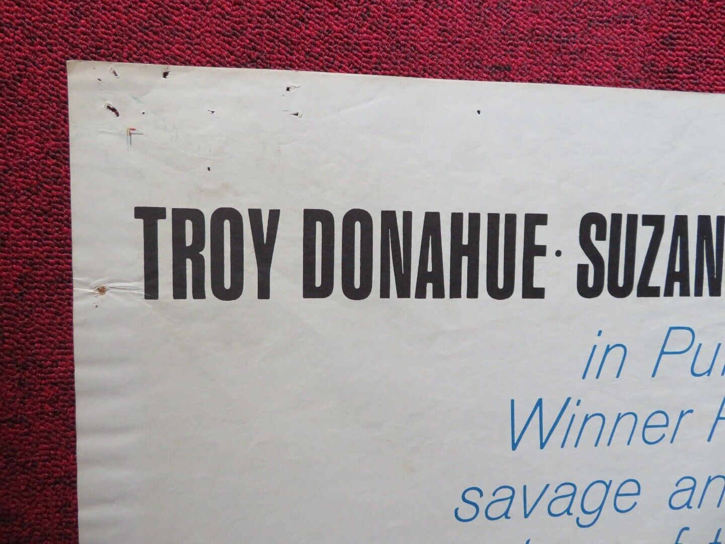 A DISTANT TRUMPET FOLDED US ONE SHEET POSTER TROY DONAHUE SUZANNE PLESHETTE 1964