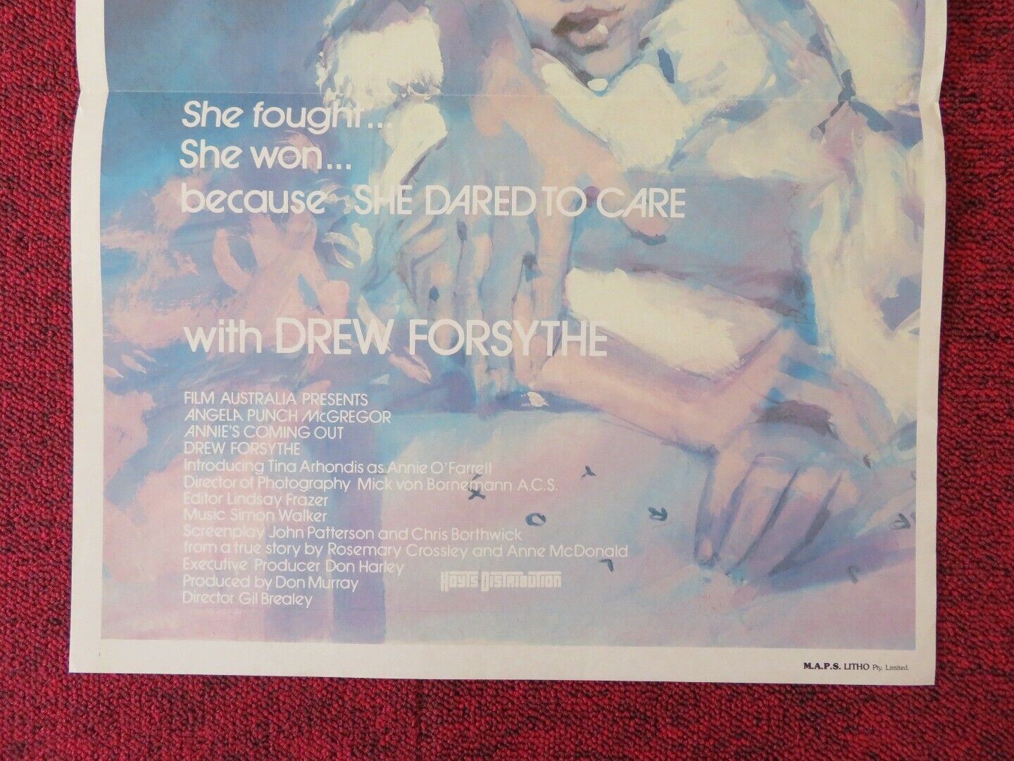 ANNIE'S COMING OUT / A Test of Love FOLDED AUSTRALIAN DAYBILL POSTER 1984
