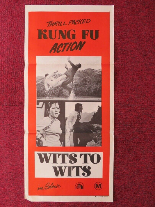 WITS TO WITS FOLDED AUSTRALIAN DAYBILL POSTER HENRY YU YANG 1974