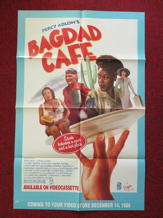 BAGDAD CAFE DOUBLE IMAGE VHS VIDEO POSTER  FOLDED US ONE SHEET POSTER 1987