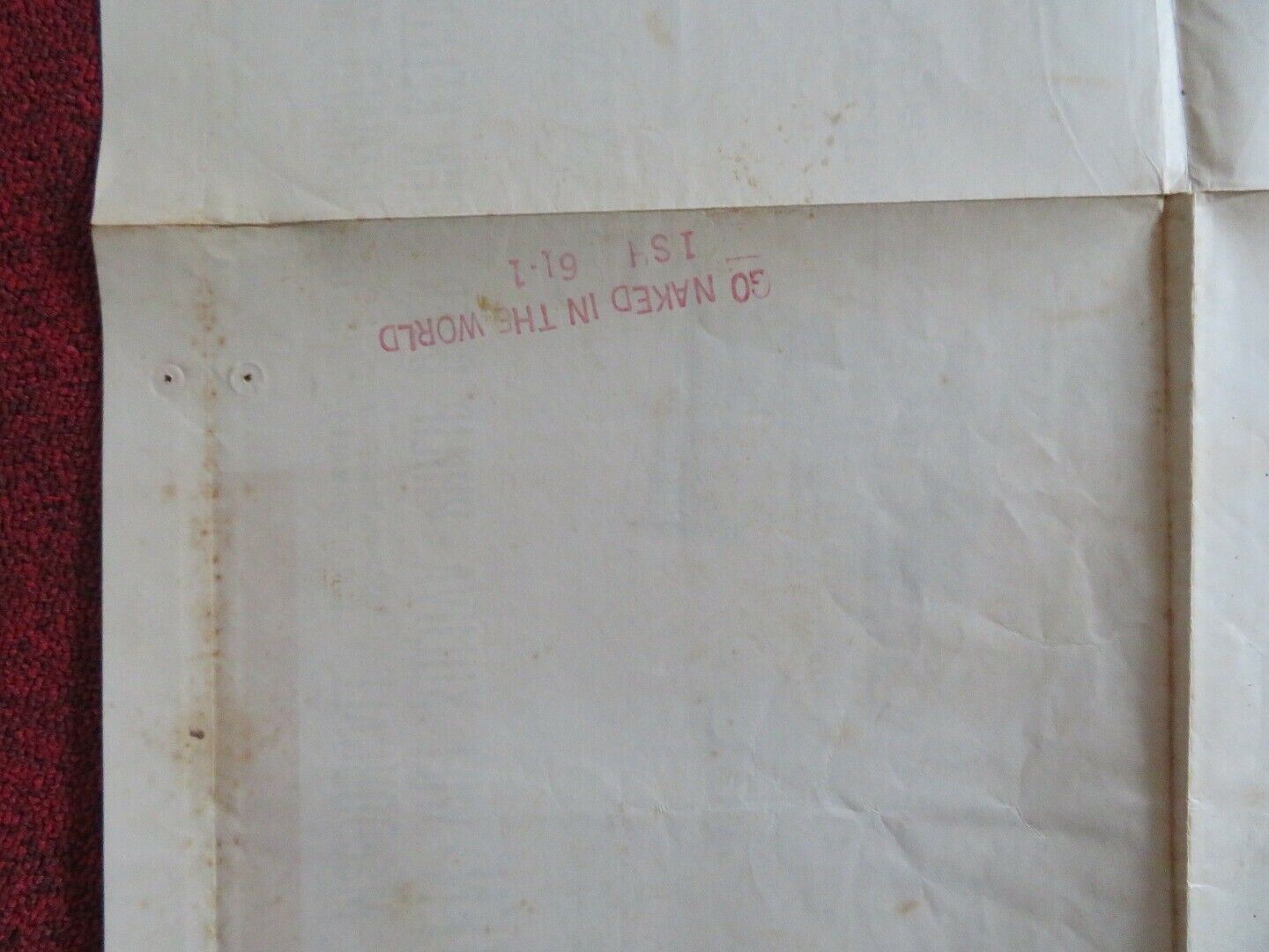 GO NAKED IN THE WORLD FOLDED US ONE SHEET POSTER GINA LOLLOBRIGIDA 1961 - Rendezvous Cinema