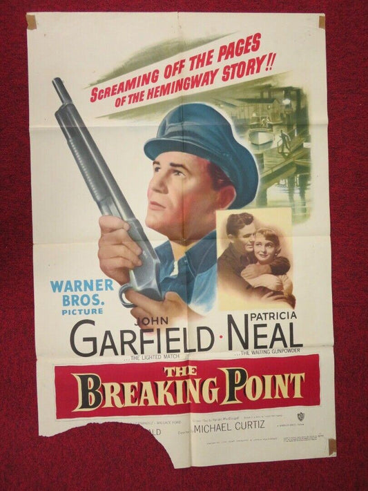 BREAKING POINT   FOLDED US ONE SHEET POSTER  MICHAEL CURTIZ 1950