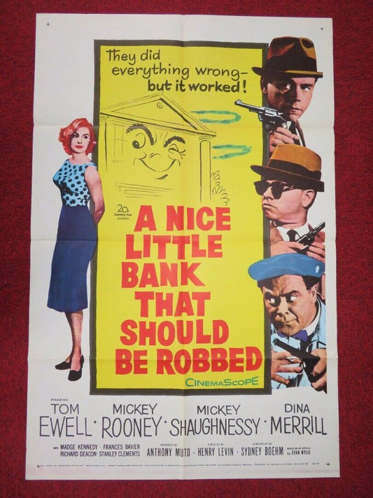 A NICE LITTLE BANK THAT SHOULD BE ROBBED  FOLDED US ONE SHEET POSTER 1958