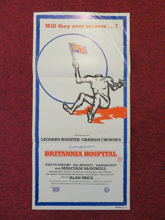 BRITANNINA HOSPITAL FOLDED AUSTRALIAN DAYBILL POSTER LEONARD ROSSITER 1982