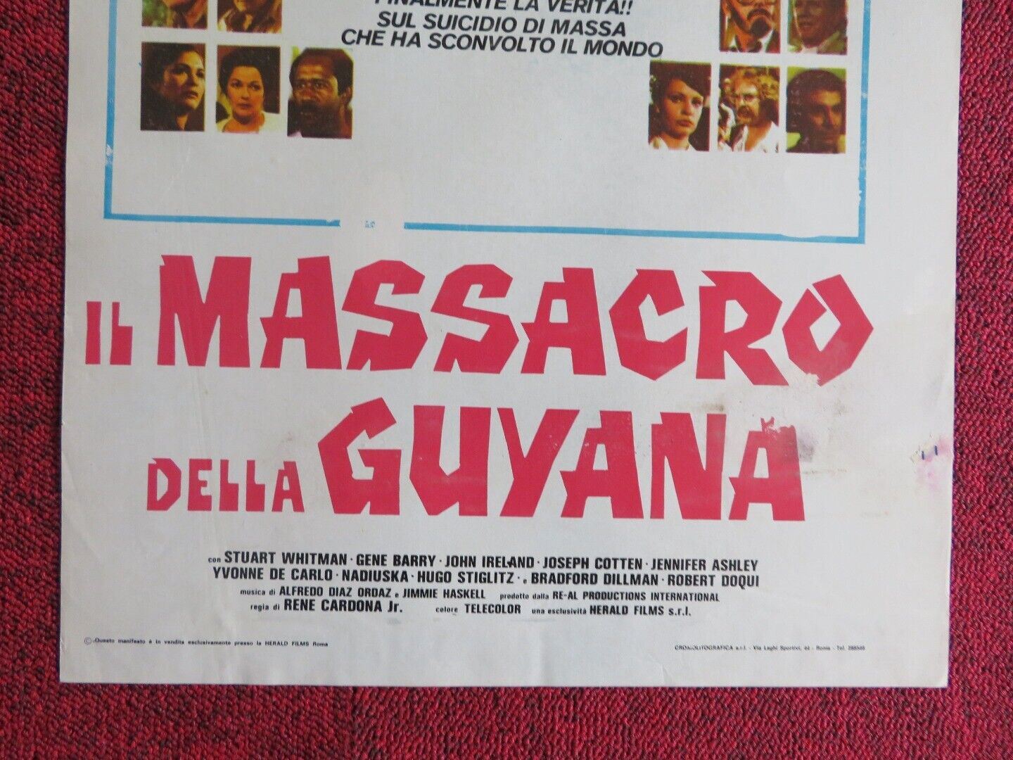 IL MASSACRO DELLA GUYANA ITALIAN LOCANDINA (27.5"x12.5") POSTER 1979 - Rendezvous Cinema