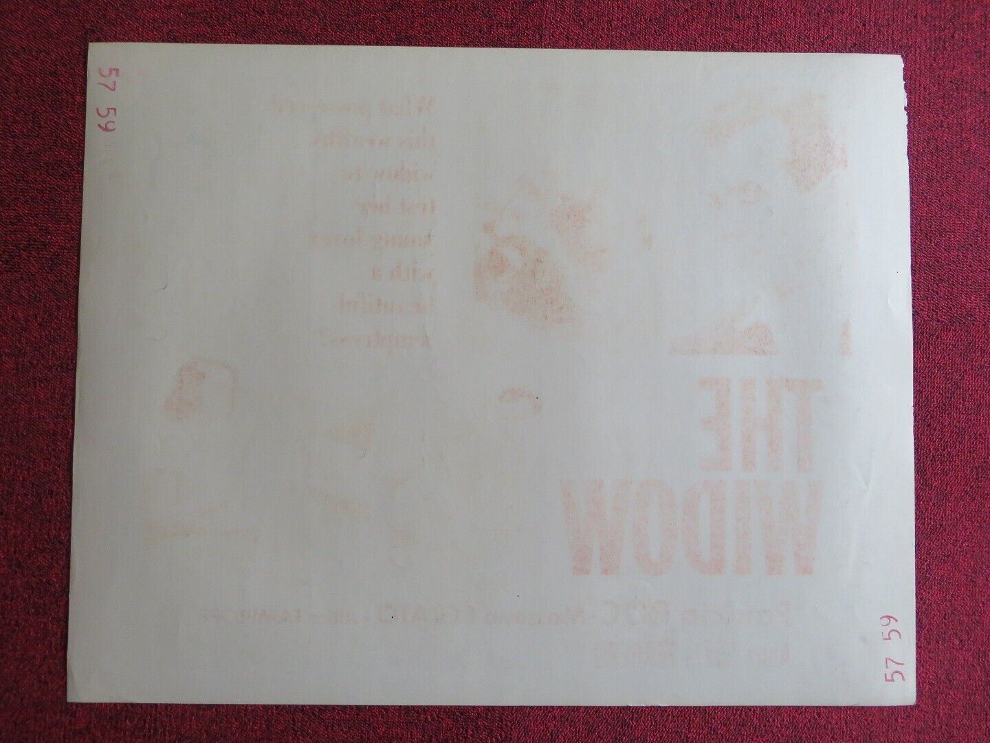 THE WIDOW US HALF SHEET (22"x 28") POSTER PATRICIA ROC AKIM TAMIROFF 1957 - Rendezvous Cinema