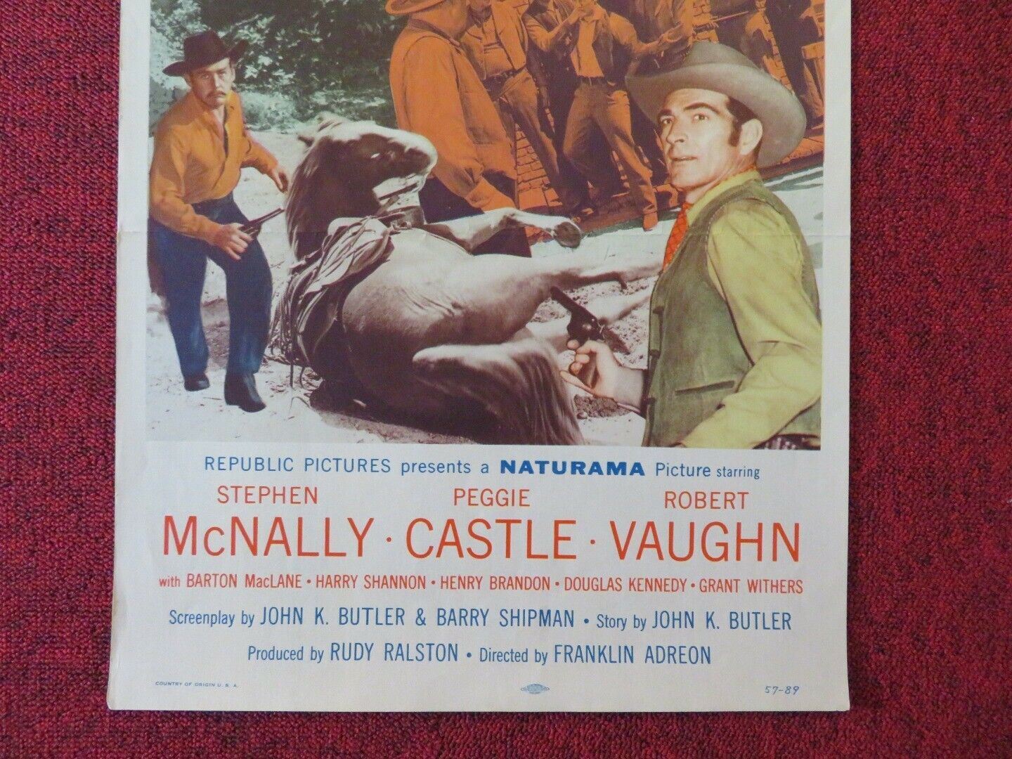 HELL'S CROSSROADS US INSERT (14"x 36") POSTER STEPHEN MCNALLY PEGGY CASTLE 1957 - Rendezvous Cinema