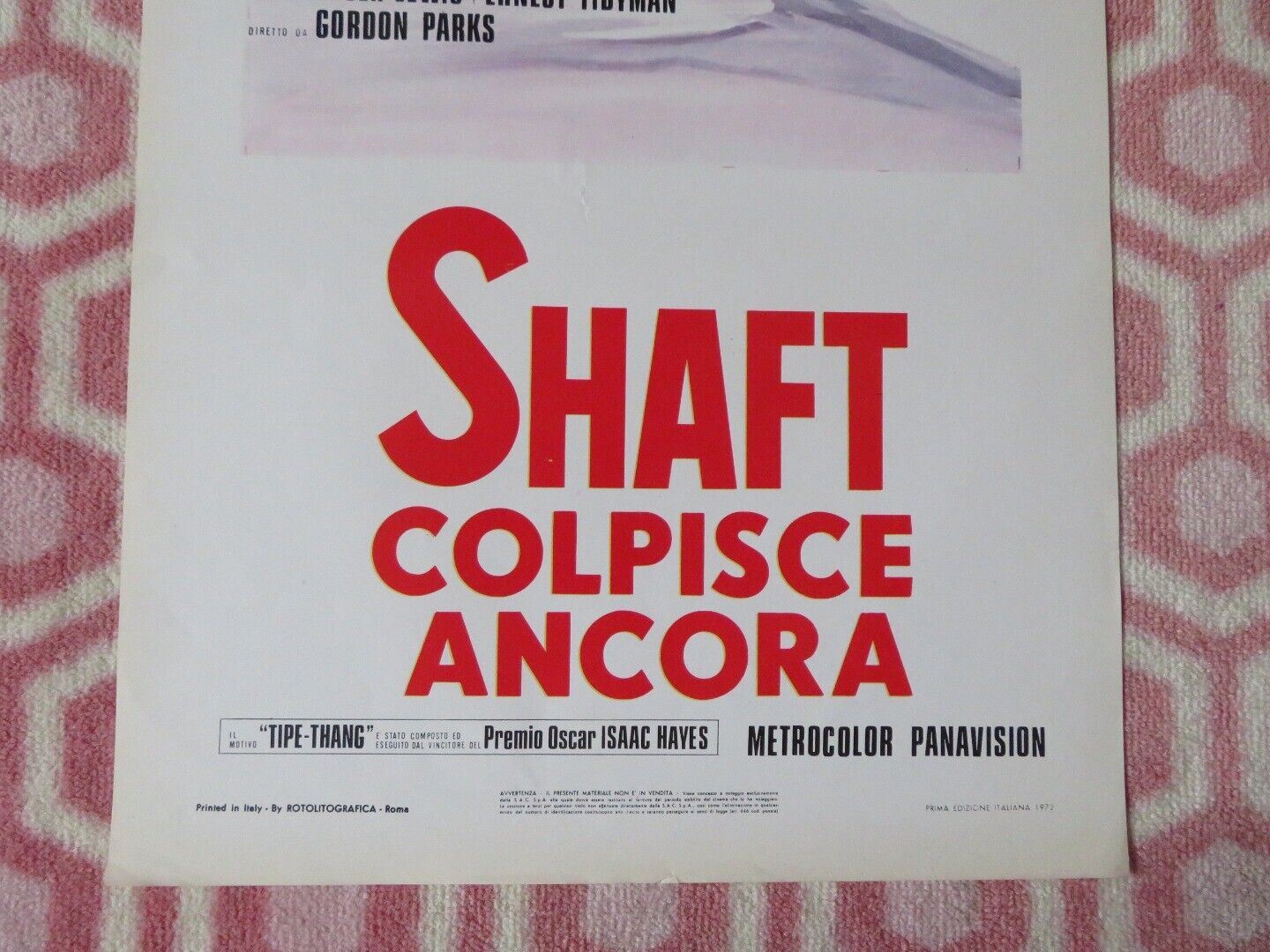 SHAFT COLPISCE ANCORA ITALIAN LOCANDINA (27.5"x13") POSTER R ROUNDTREE 1972 - Rendezvous Cinema