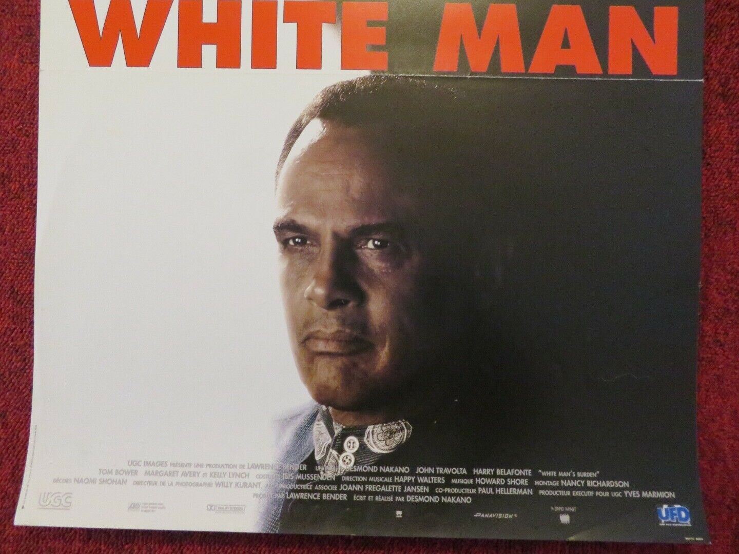 WHITE MAN'S BURDEN FRENCH (15"x 21") POSTER JOHN TRAVOLTA HARRY BELAFONTE 1995 - Rendezvous Cinema