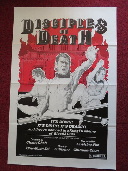 DISCIPLES OF DEATH - KUNG FU  US ONE SHEET ROLLED POSTER SHAW BROTHERS 1974