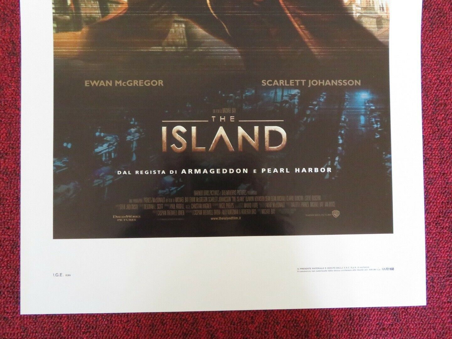 THE ISLAND ITALIAN LOCANDINA (27.5"x13") POSTER EWAN MCGREGOR SCARLETT JOHANSSON - Rendezvous Cinema