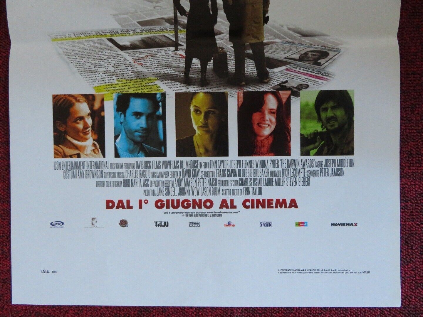 THE DARWIN AWARDS ITALIAN LOCANDINA (27"x13") POSTER WINONA RYDER 2006 - Rendezvous Cinema