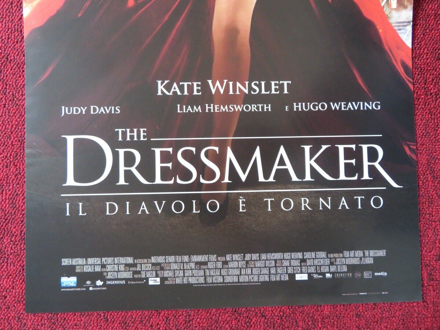 THE DRESSMAKER ITALIAN LOCANDINA (26"x12.5") POSTER KATE WINSLLETT 2015 - Rendezvous Cinema