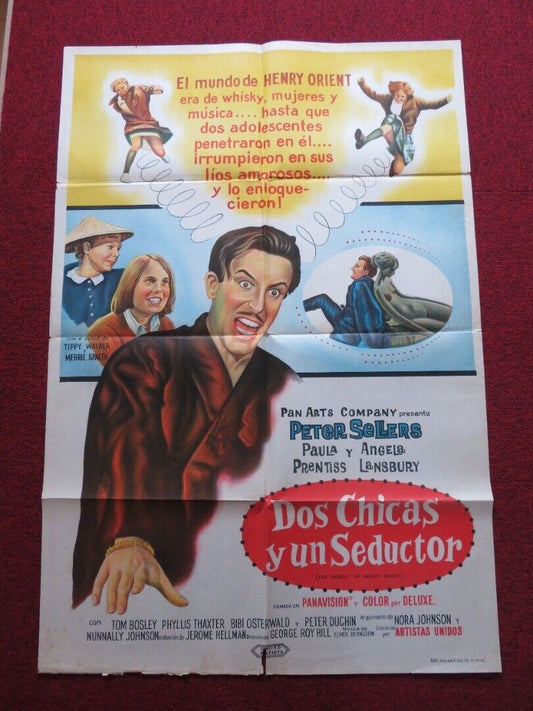 THE WORLD OF HENRY ORIENT FOLDED ARGENTINA POSTER PETER SELLERS ANGELA LANSBURY