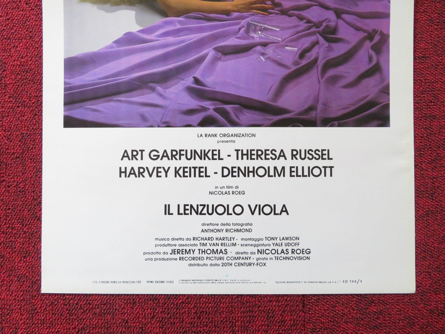 BAD TIMING: A SENSUAL OBSESSION ITALIAN LOCANDINA POSTER ART GARFUNKEL 1980 Rendezvous Cinema Movie posters