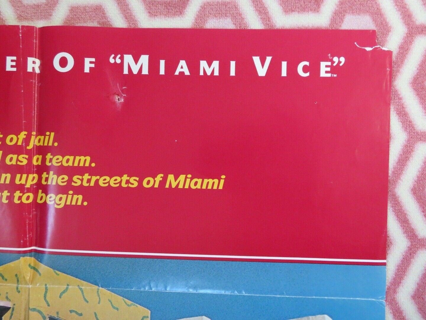 BAND OF THE HAND US FOLDED ONE SHEET POSTER STEPHEN LANG JAMES REMAR 1986 Movie posters