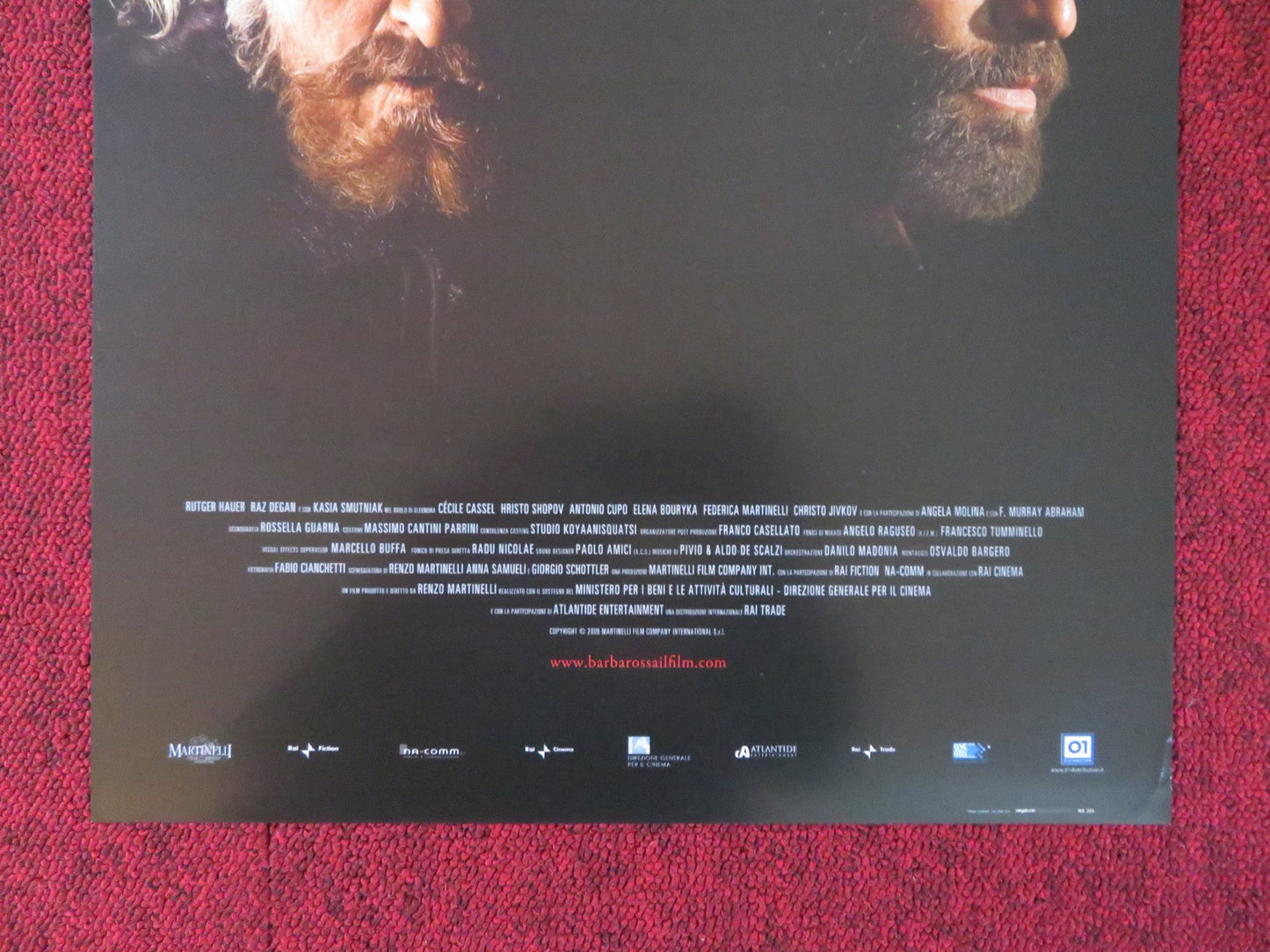 BARBAROSSA ITALIAN LOCANDINA POSTER RUTGER HAUER RAZ DEGAN 2009 Rendezvous Cinema Movie posters