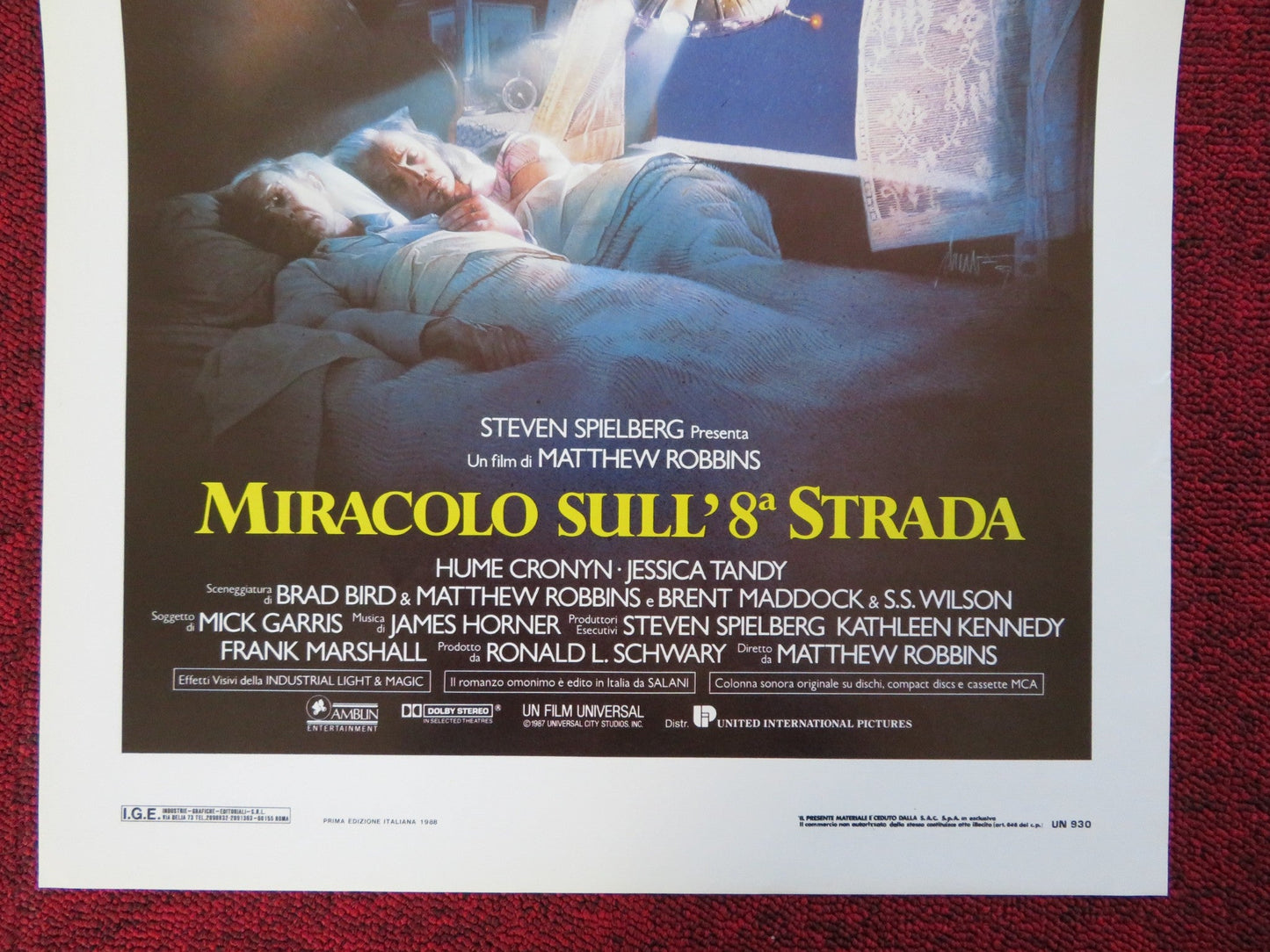 BATTERIES NOT INCLUDED ITALIAN LOCANDINA (27.5"x13") POSTER SPIELBERG 1987 Rendezvous Cinema Movie posters