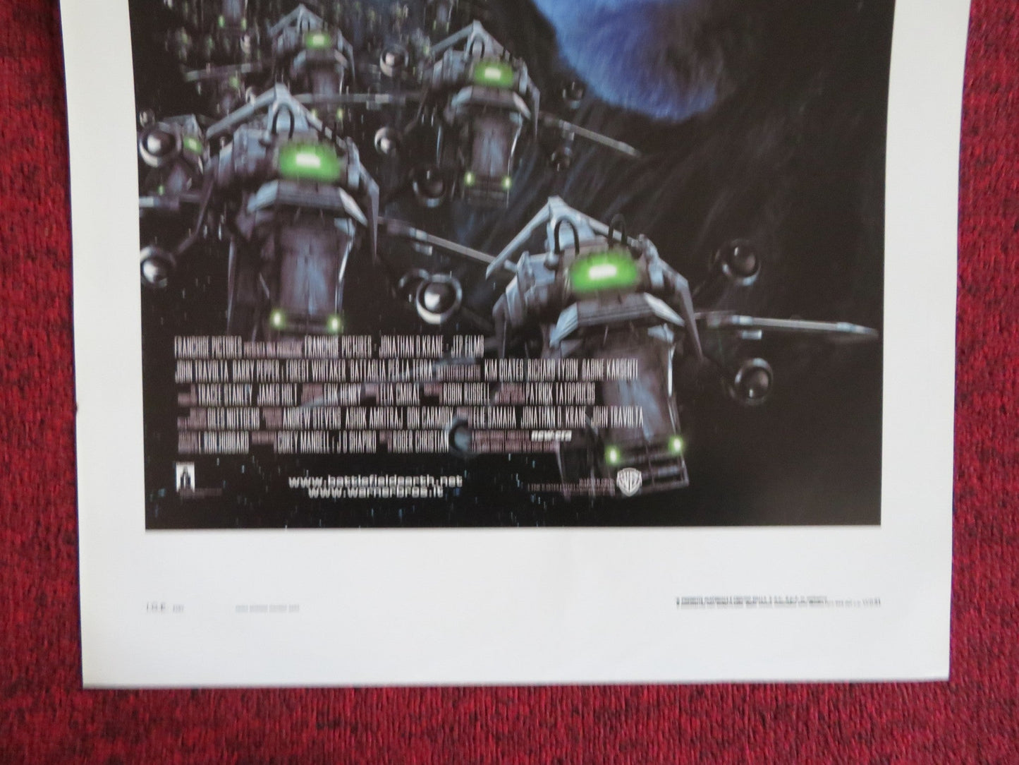 BATTLEFIELD EARTH ITALIAN LOCANDINA POSTER JOHN TRAVOLTA BARRY PEPPER 2000 Rendezvous Cinema Movie posters