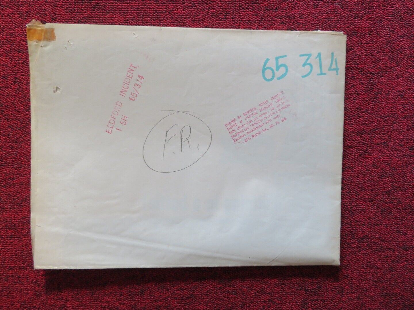 BEDFORD INCIDENT FOLDED US ONE SHEET POSTER RICHARD WIDMARK SIDNEY POITIER 1965 Movie posters