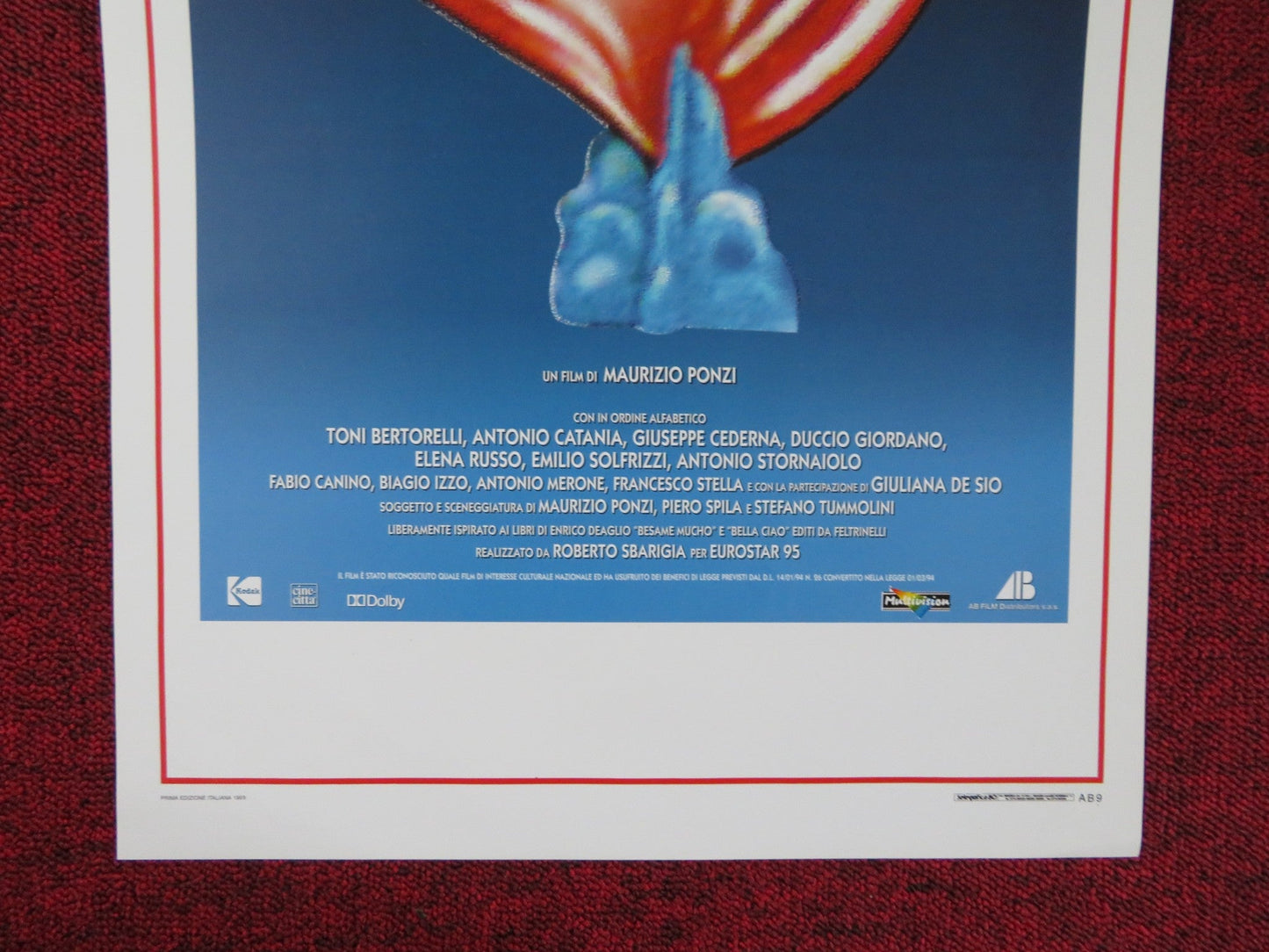 BESAME MUCHO ITALIAN LOCANDINA POSTER TONI BERTORELLI ANTONIO CATANIA 1999 Rendezvous Cinema Movie posters