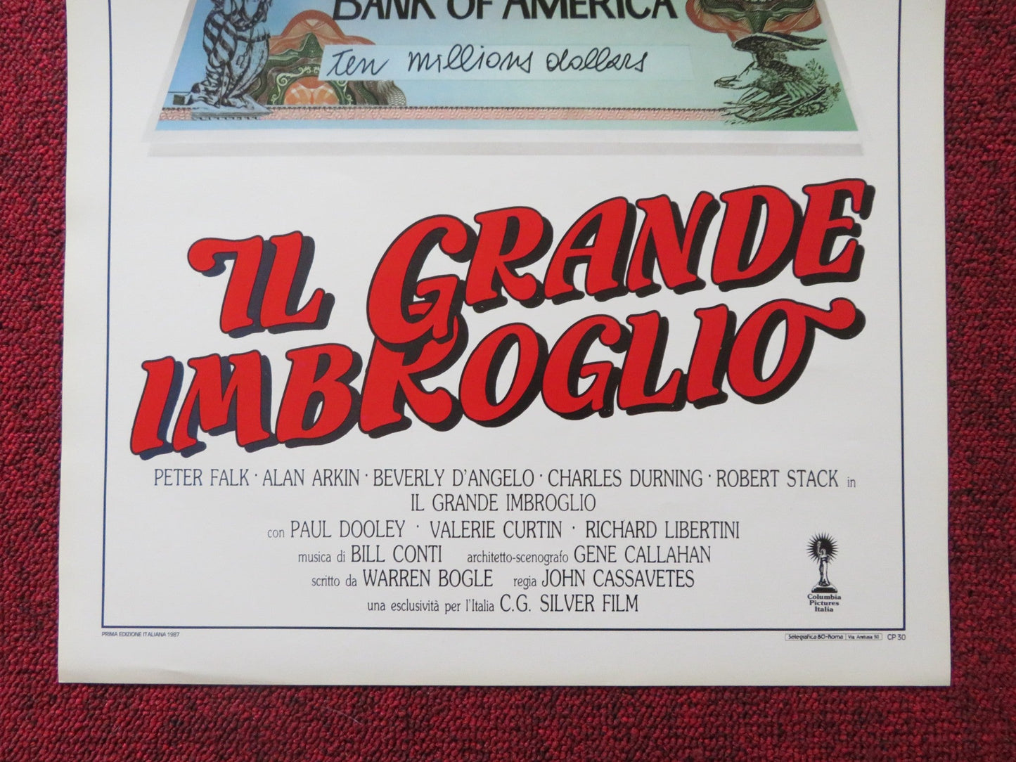 BIG TROUBLE ITALIAN LOCANDINA POSTER PETER FALK ALAN ARKIN 1986 Rendezvous Cinema Movie posters