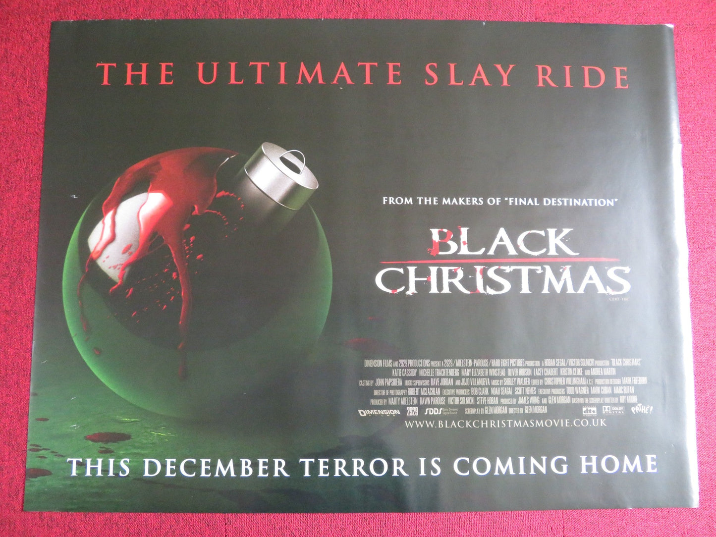 BLACK CHRISTMAS UK QUAD (30"x 40") ROLLED POSTER KATIE CASSIDY TRACHTENBERG 2006 Rendezvous Cinema Movie posters